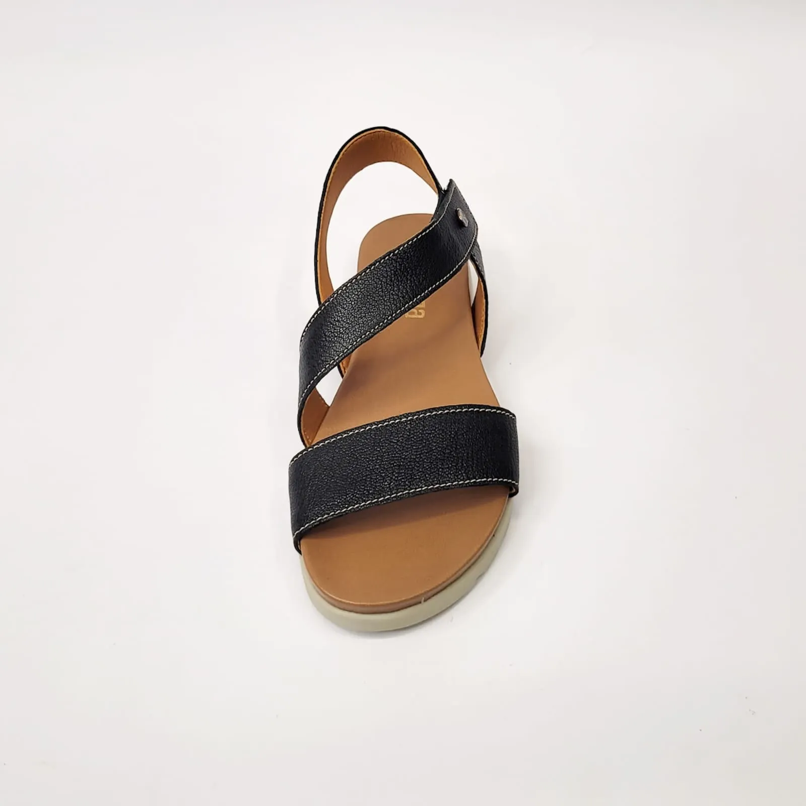 Tsonga black asymmetrical sandal