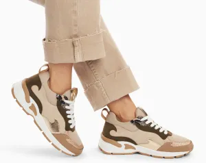 Vanessa Wu - Ayra Beige & Khaki Trainers