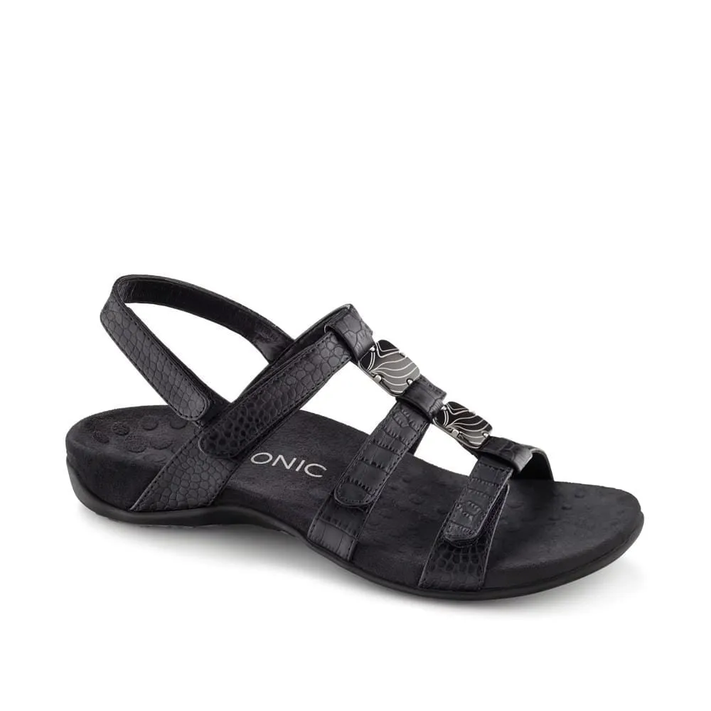 Vionic Women's Amber Sandals- Black/ Croc