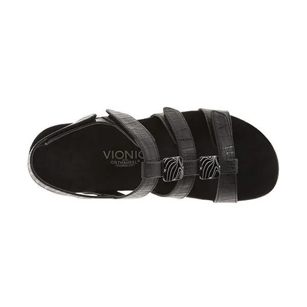 Vionic Women's Amber Sandals- Black/ Croc
