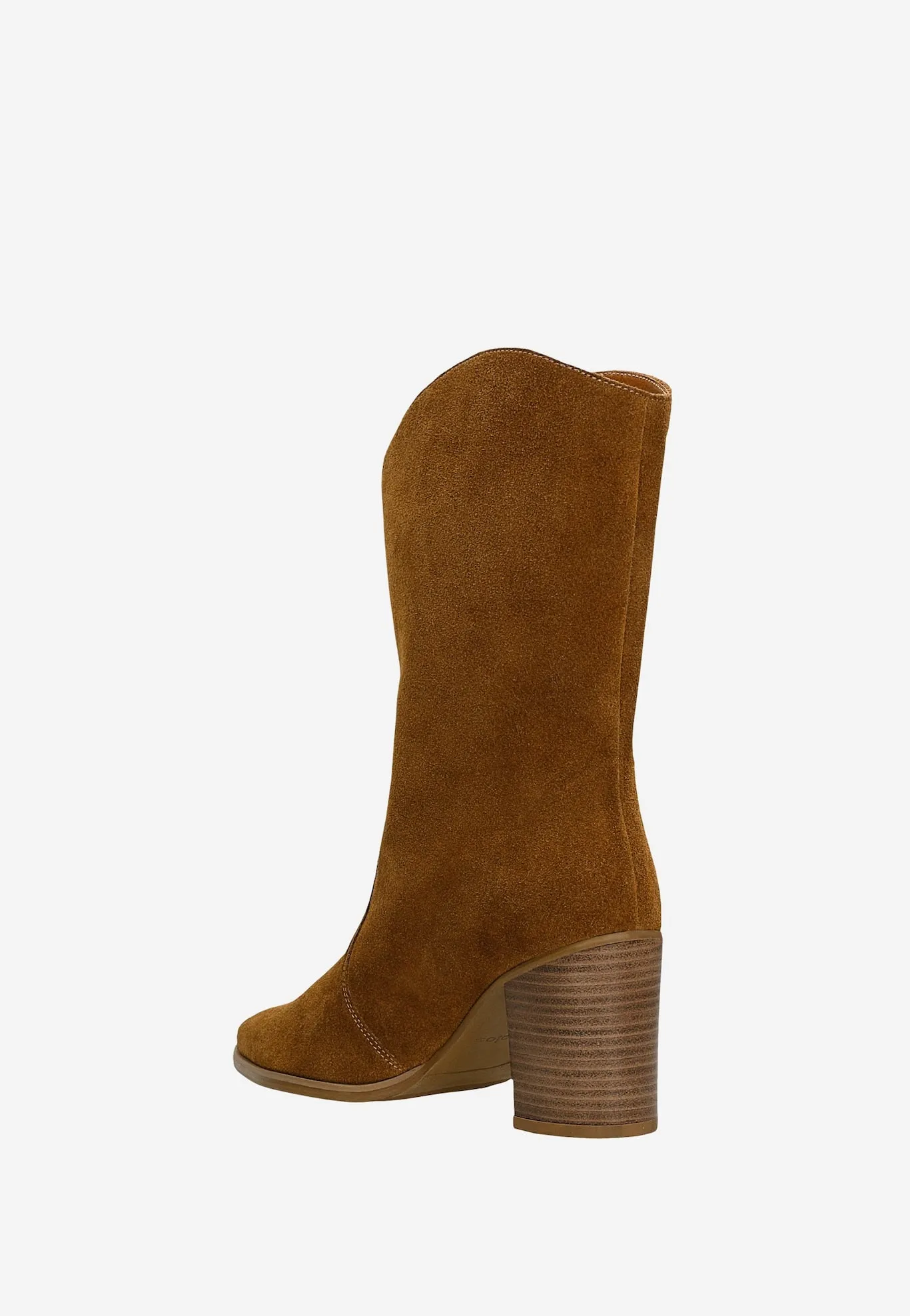 Wojas Brown Velour Leather Cowboy Boots | 5523962