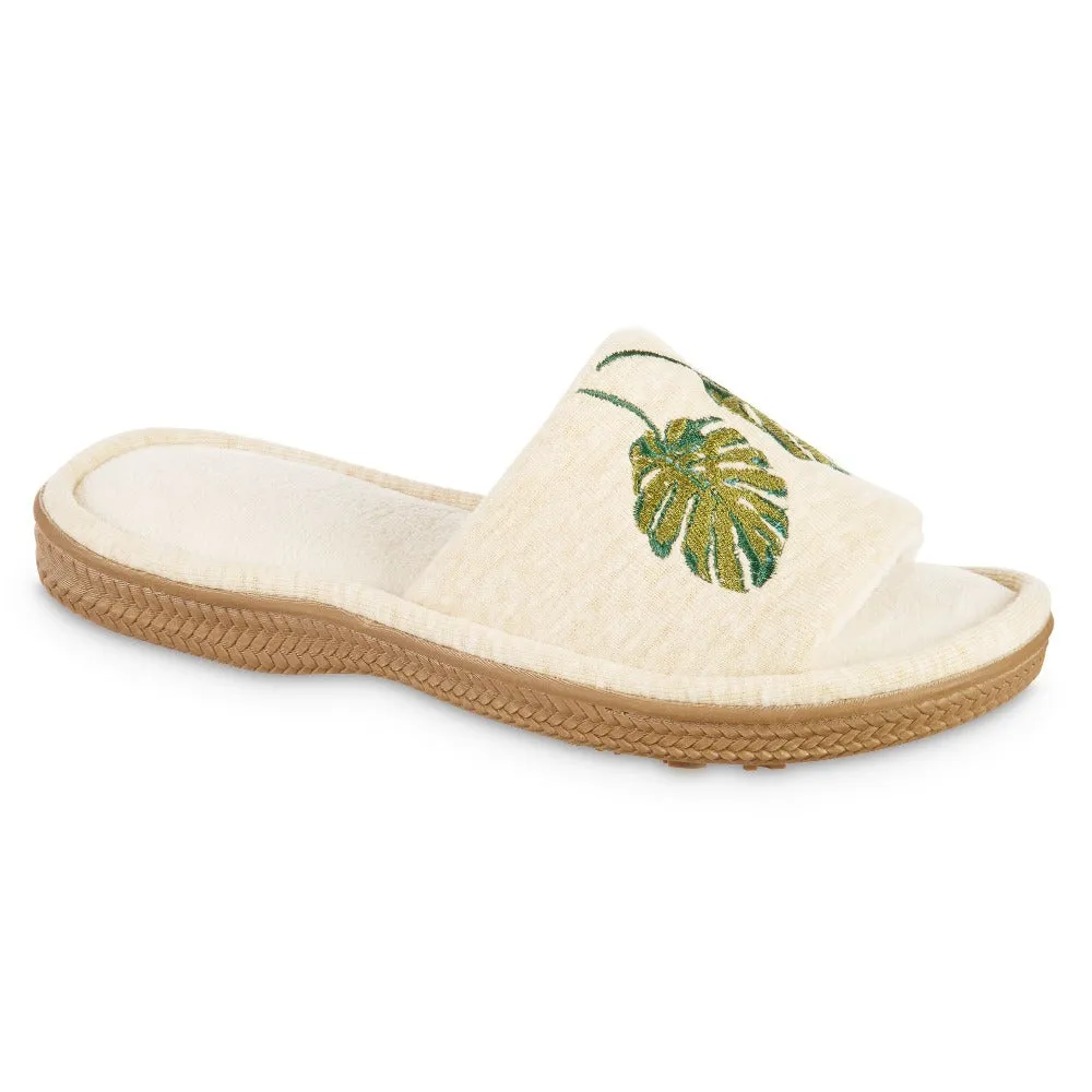 Women's Microterry Staycation Slide with Enhanced Heel Cushion