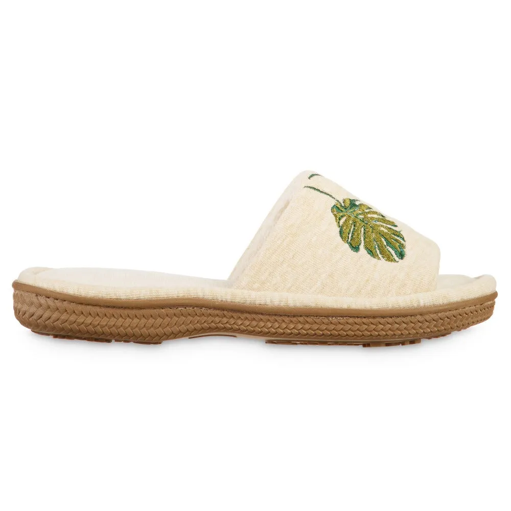 Women's Microterry Staycation Slide with Enhanced Heel Cushion
