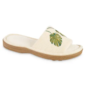 Women's Microterry Staycation Slide with Enhanced Heel Cushion
