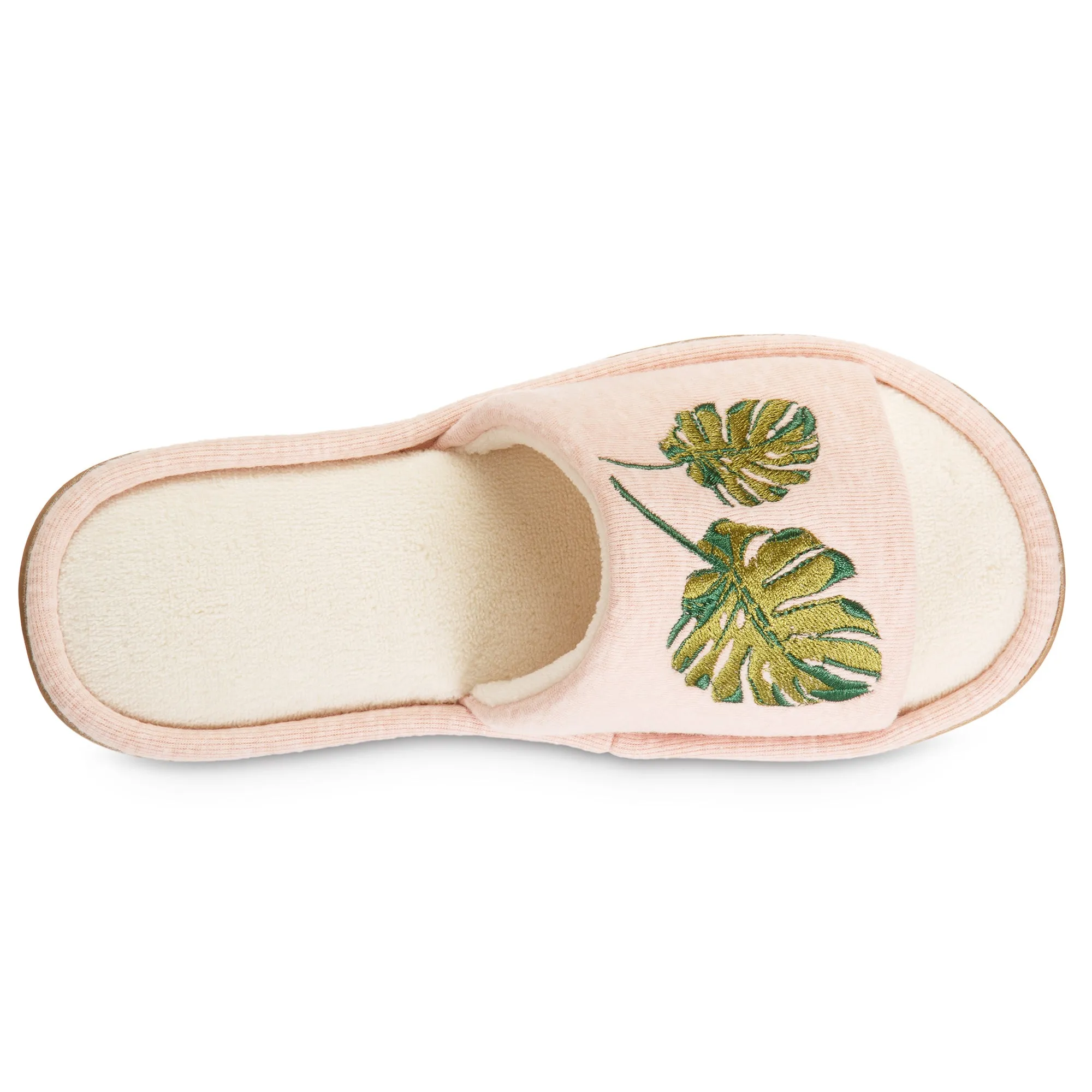 Women's Microterry Staycation Slide with Enhanced Heel Cushion