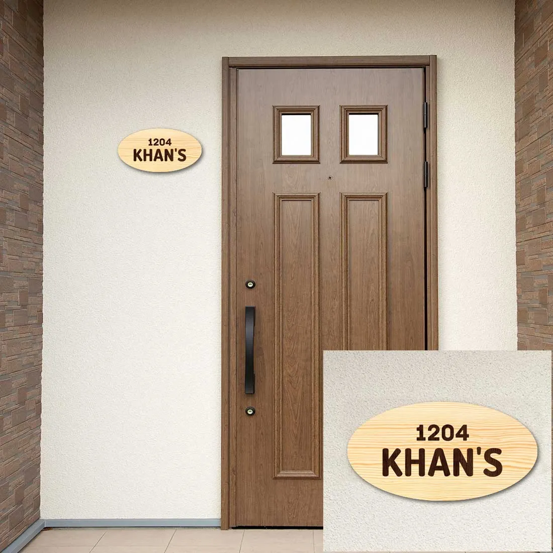 Wooden Personalised Name Plate for Home Custom Door Sign
