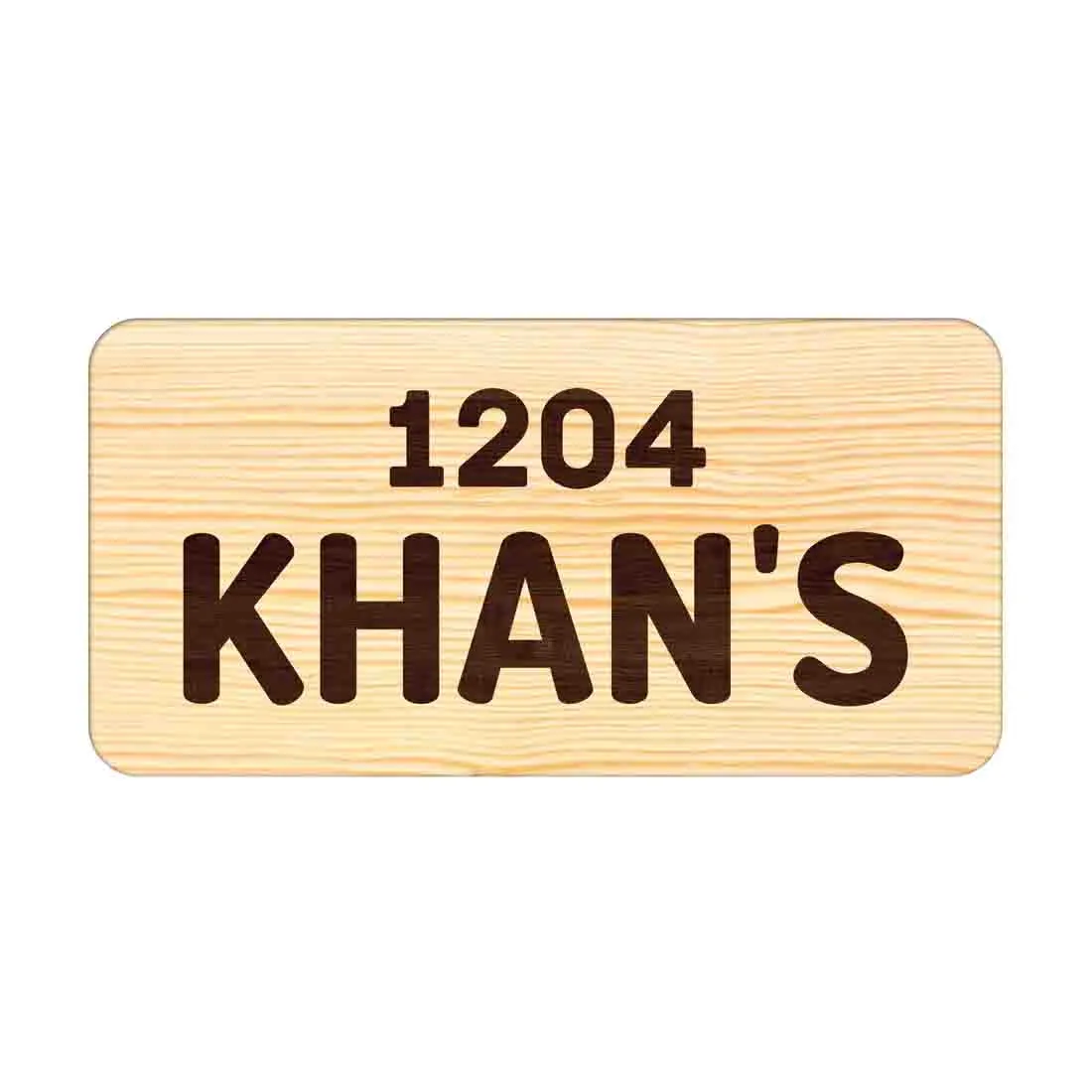 Wooden Personalised Name Plate for Home Custom Door Sign