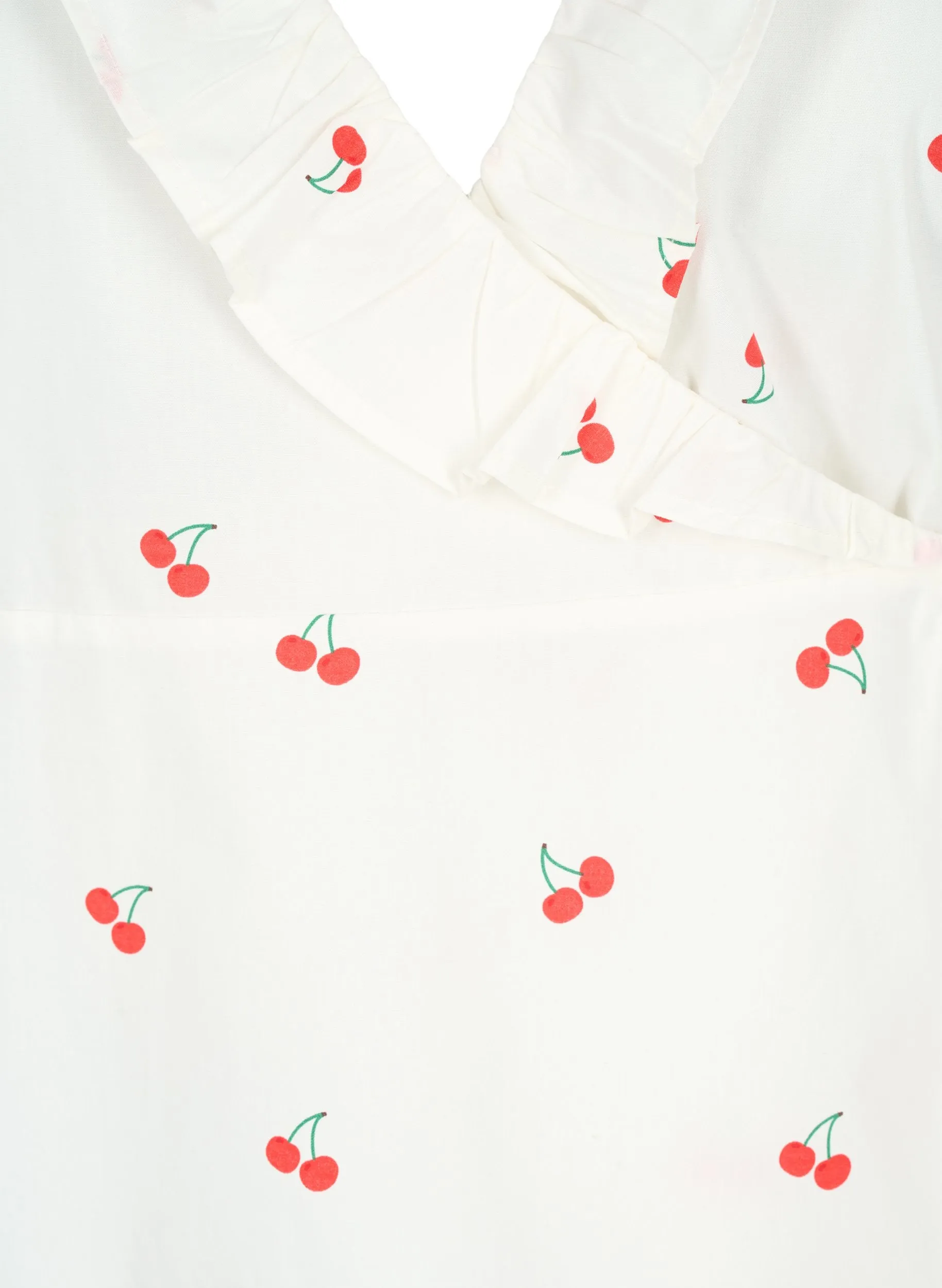 Zizzi Cherry Peplum Top in White